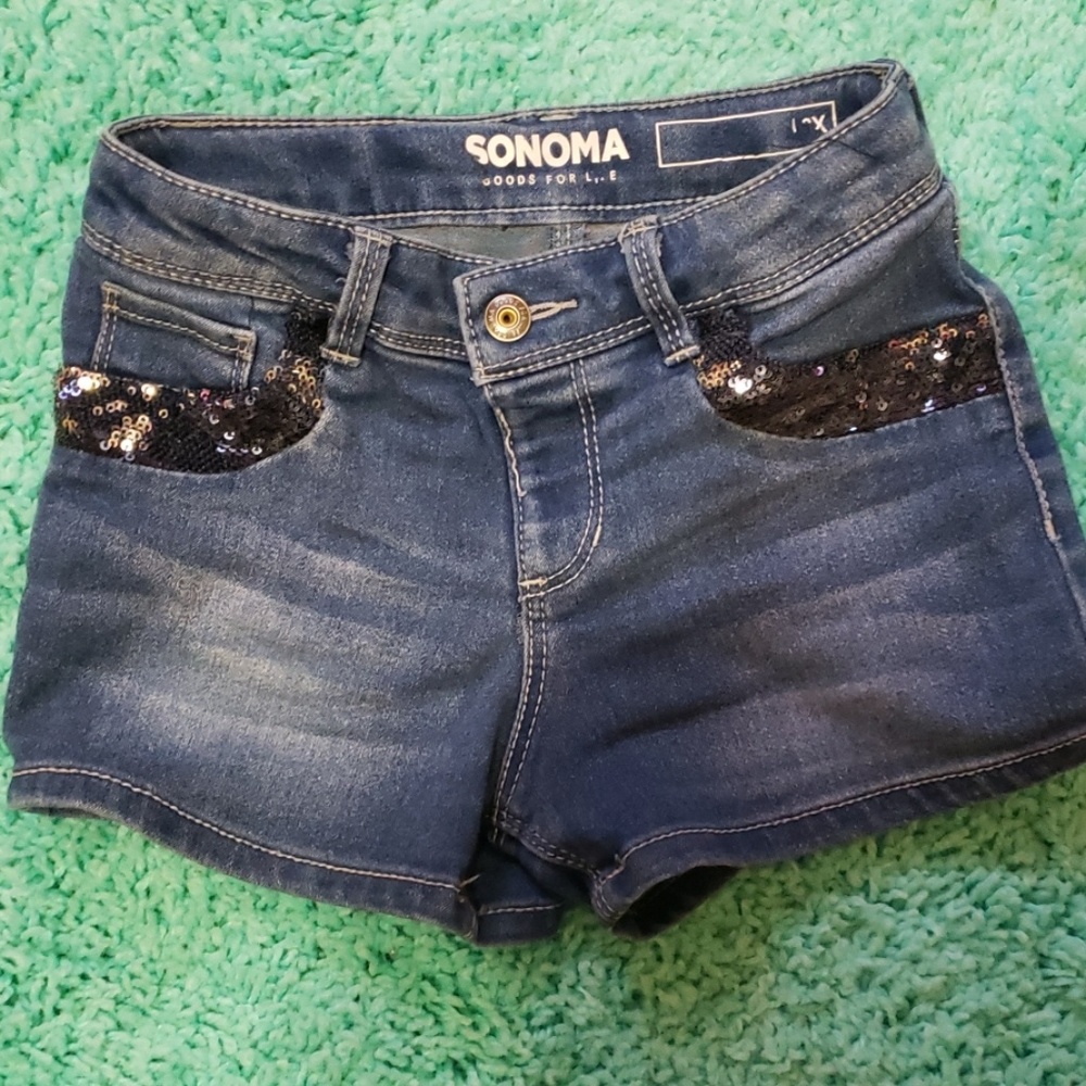 6x girls jean shorts